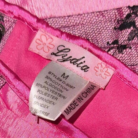 Candy Pink Lace Corset - Picture 5 of 5